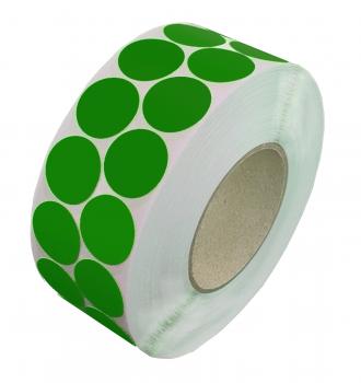 Fabric Adhesive dots, strong adhesive on one side, Ø 30mm, green